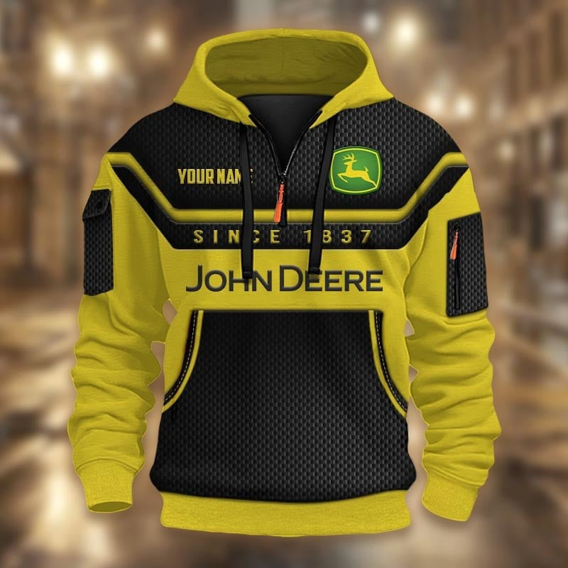 Custom Name JD 3D Quarter Zip Hoodie CR251134