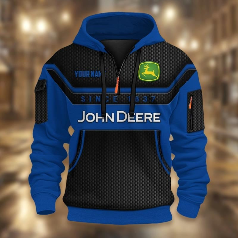 Custom Name JD 3D Quarter Zip Hoodie CR251134