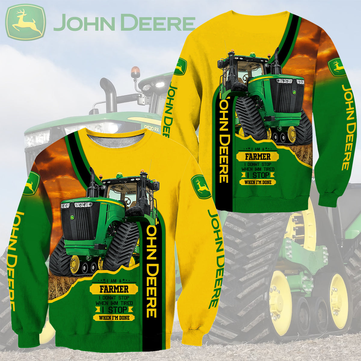 Tractor JD 3D Apparels TH4027