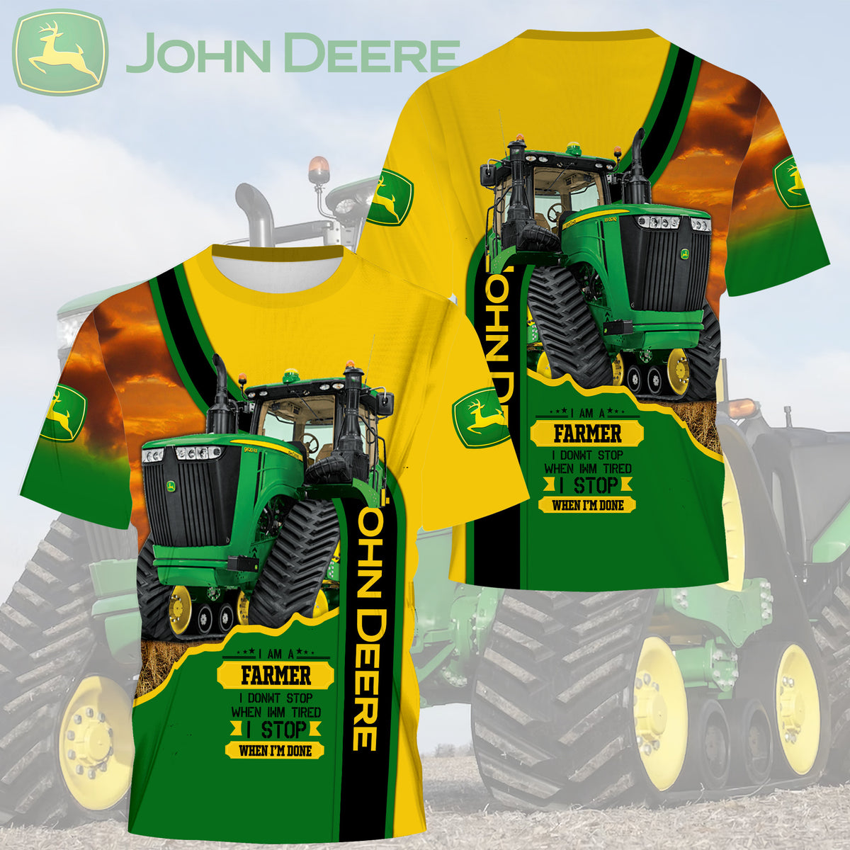 Tractor JD 3D Apparels TH4027