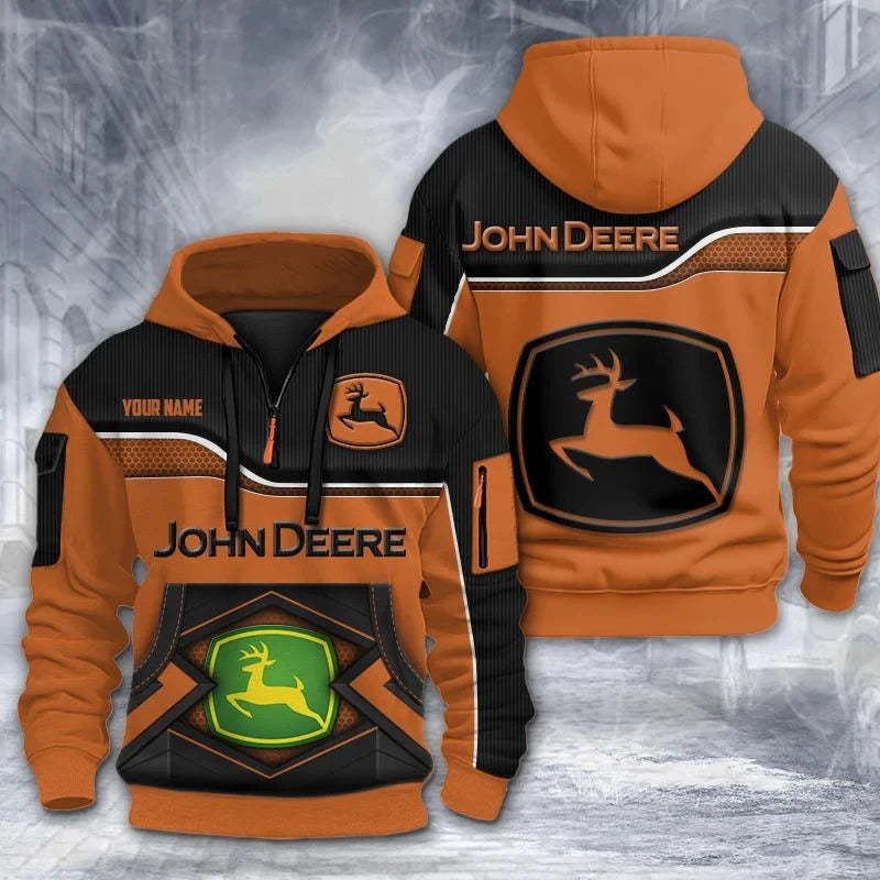 Custom Name JD 3D Quarter Zip Hoodie CR260301