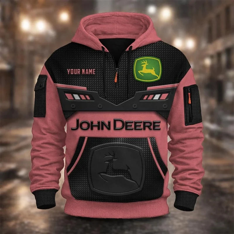 Custom Name JD 3D Quarter Zip Hoodie