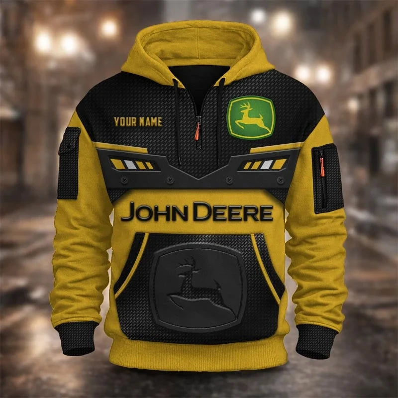 Custom Name JD 3D Quarter Zip Hoodie