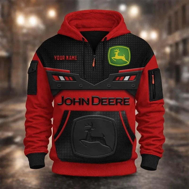 Custom Name JD 3D Quarter Zip Hoodie
