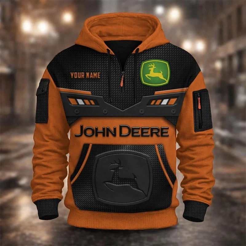 Custom Name JD 3D Quarter Zip Hoodie