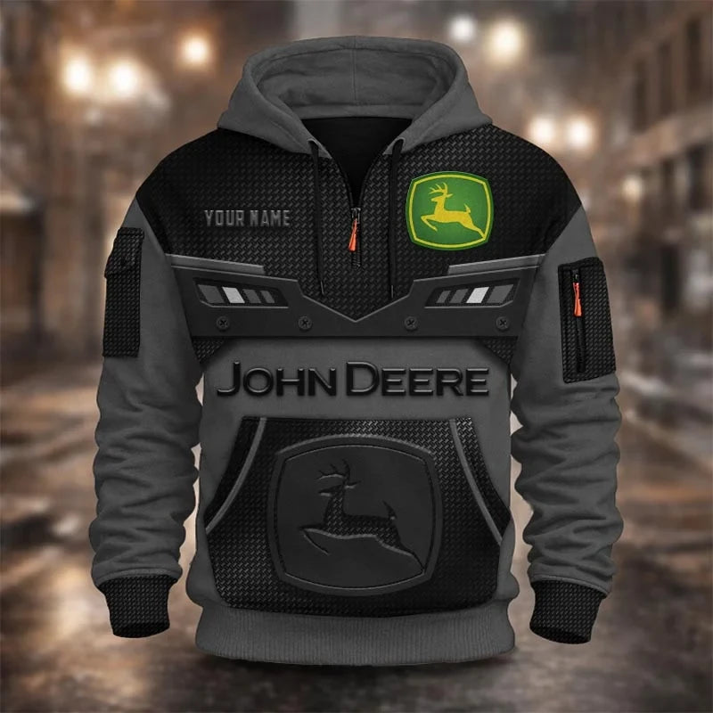 Custom Name JD 3D Quarter Zip Hoodie