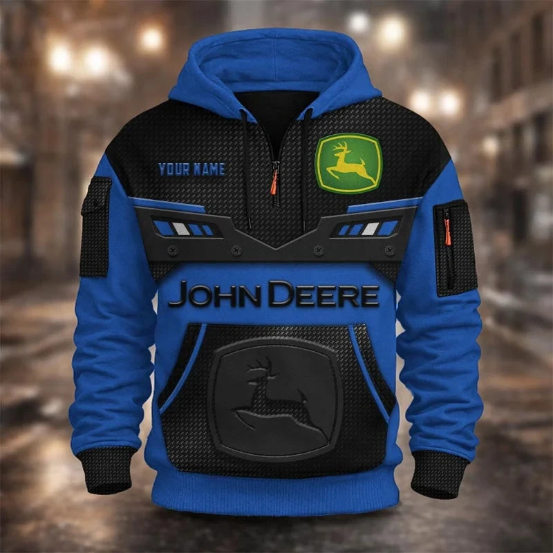 Custom Name JD 3D Quarter Zip Hoodie