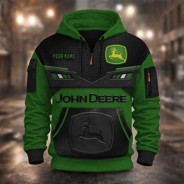 Custom Name JD 3D Quarter Zip Hoodie
