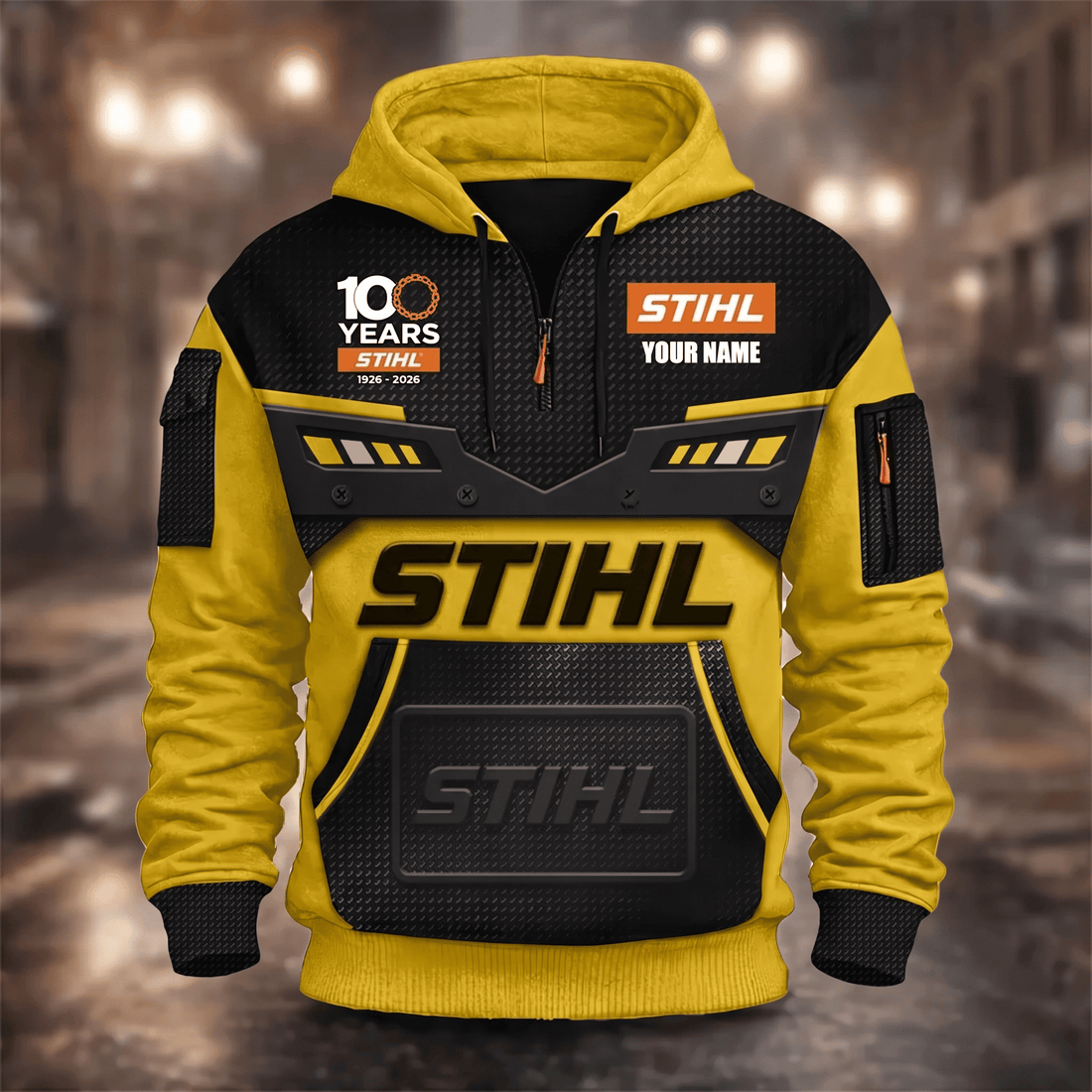Custom Name STL 3D Quarter Zip Hoodie