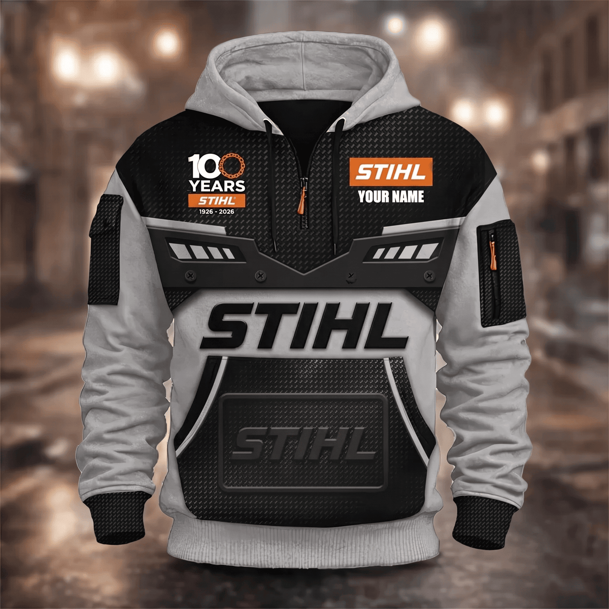 Custom Name STL 3D Quarter Zip Hoodie