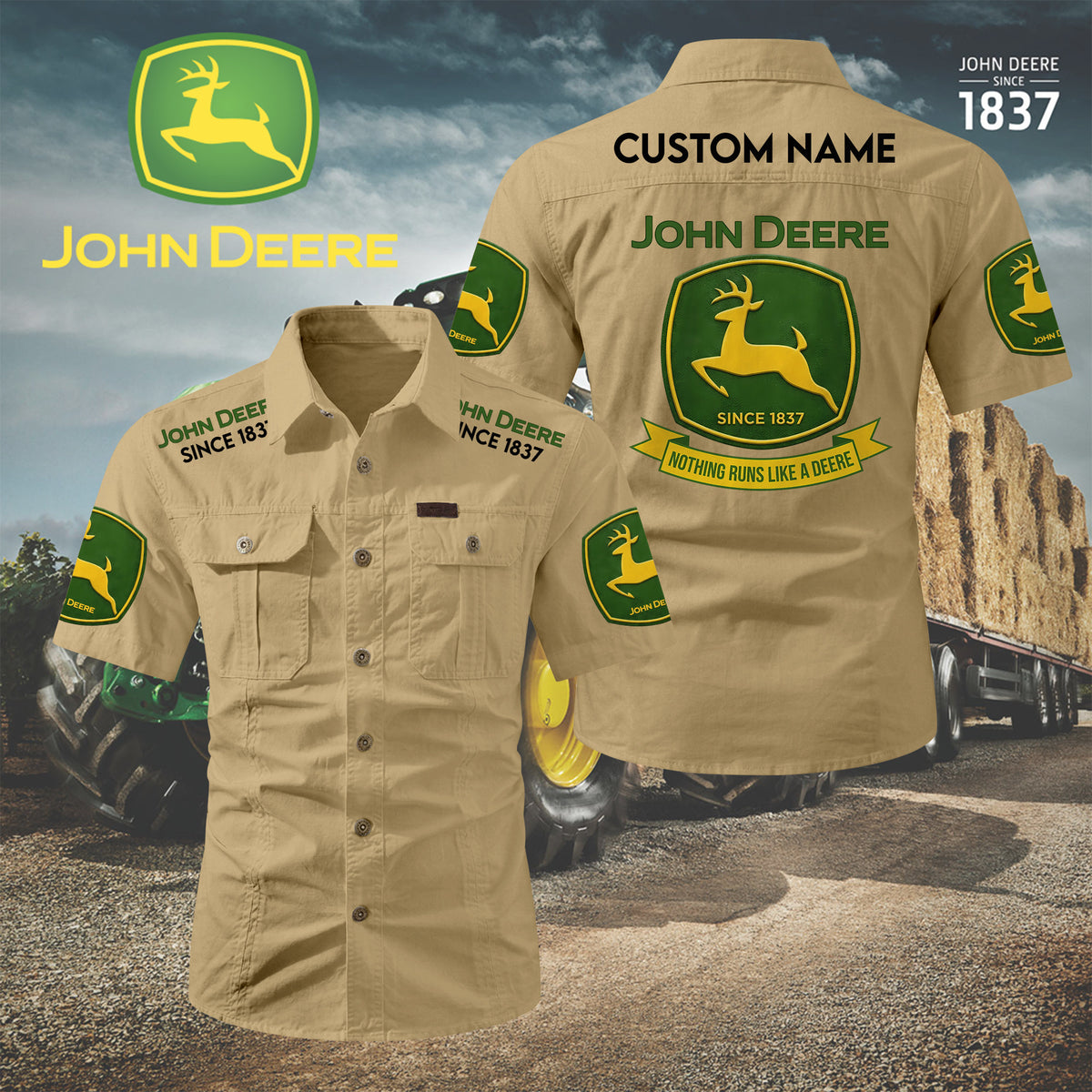 Personalized JD Limited Edition Short Sleeve Mechanic Shirt