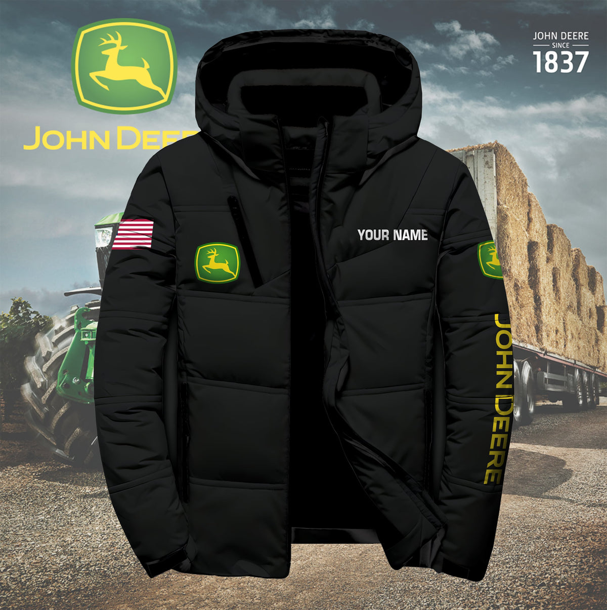 Personalized JD Down Jacket with Zipper QUY5570