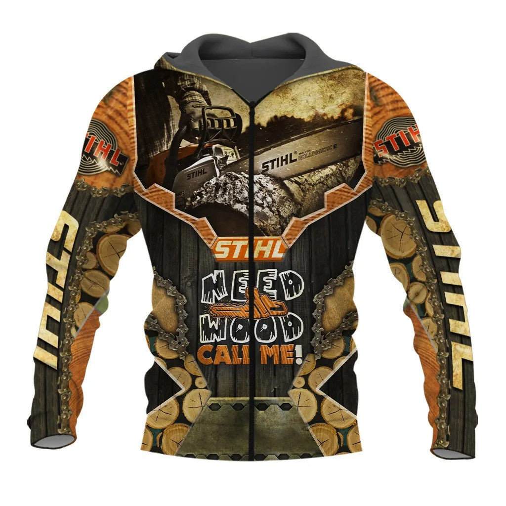 Need Wood Call Me Chainsaw 3D All Over Print Shirts - QUY1160
