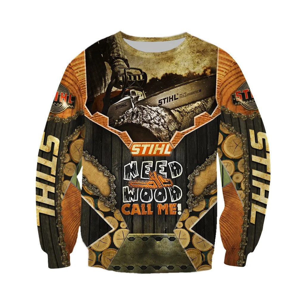 Need Wood Call Me Chainsaw 3D All Over Print Shirts - QUY1160