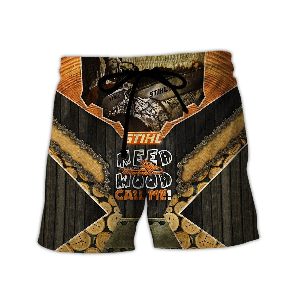 Need Wood Call Me Chainsaw 3D All Over Print Shirts - QUY1160